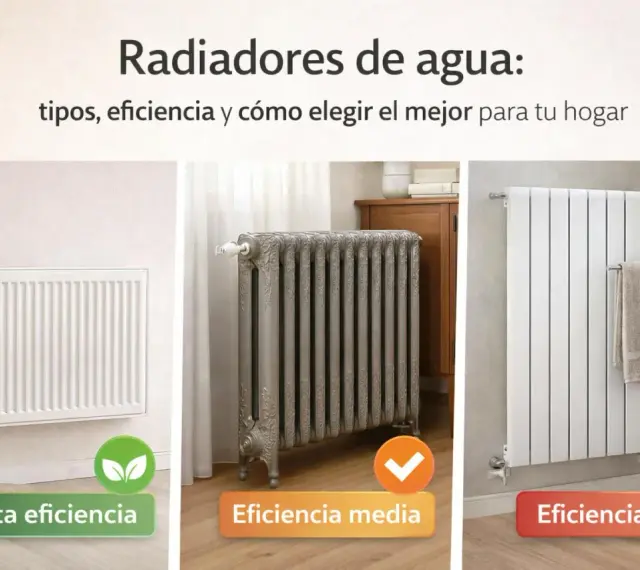 Tres tipos de radiadores de agua: alta, media y baja eficiencia. Elige el mejor para tu hogar.